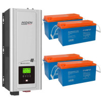 Комплект ИБП Hiden Control HPS30-6048 (6 кВт) + 4 АКБ Энергия 150 А·Ч