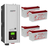 Комплект ИБП Hiden Control HPS30-6048 (6 кВт) + 4 АКБ Рубин 150 А·Ч